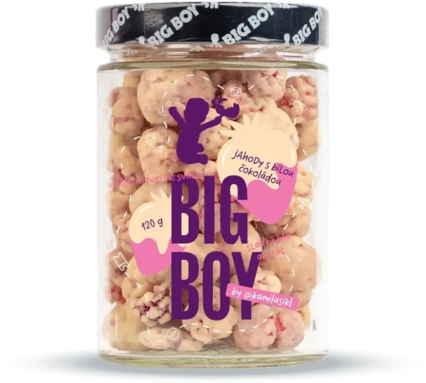 BIG BOY Jahody v bielej čokoládě 120g