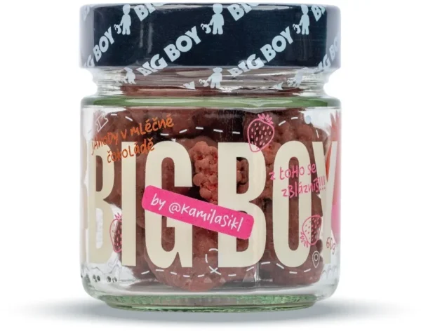 Jahody v mliečnej čokoláde 60g BIG BOY