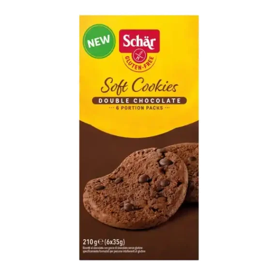 Sušienky soft cookies double chocolate, bez lepku 210g