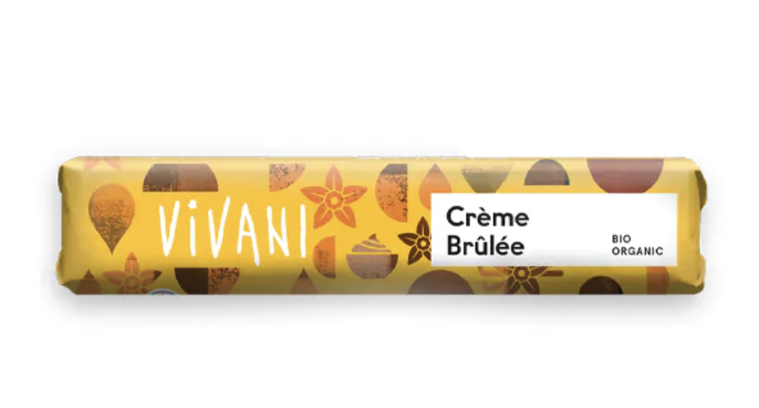 Čokoládová tyčinka mliečna Creme brulee 40g vivani