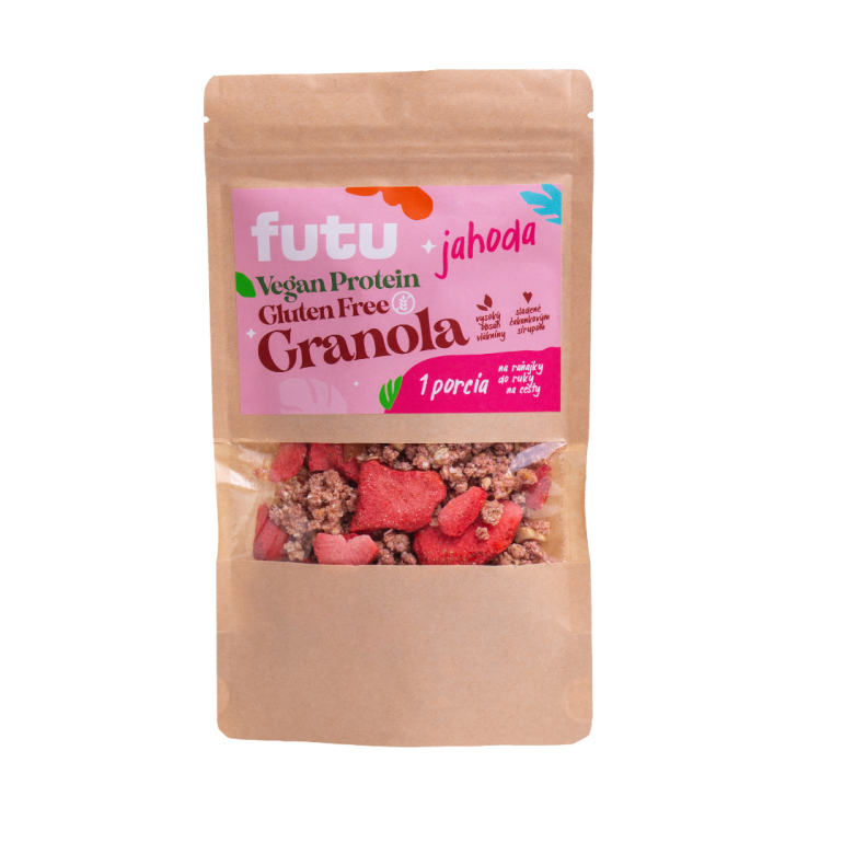 Mini protein granola Jahoda 75g