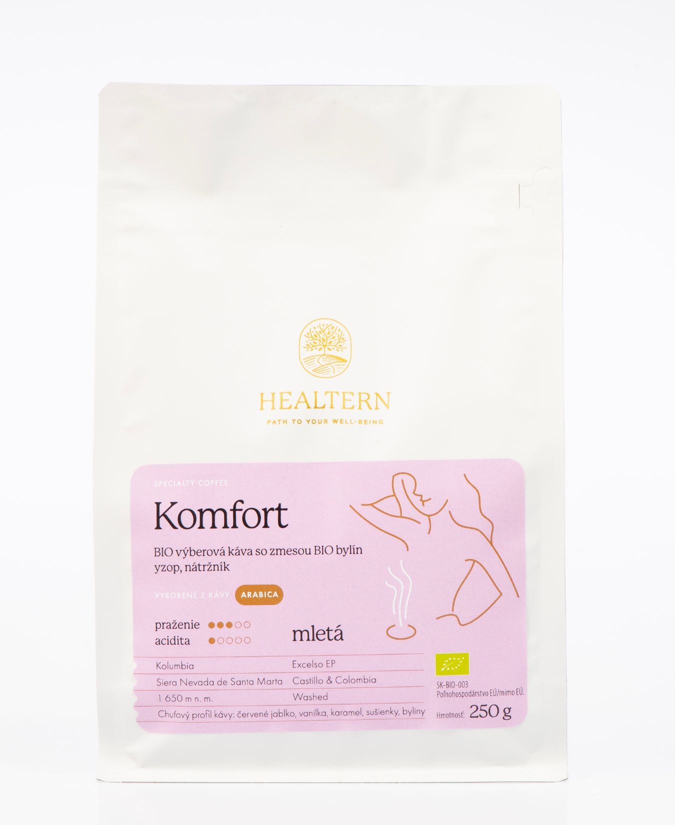 Káva HEALTERN komfort 250g BIO mletá