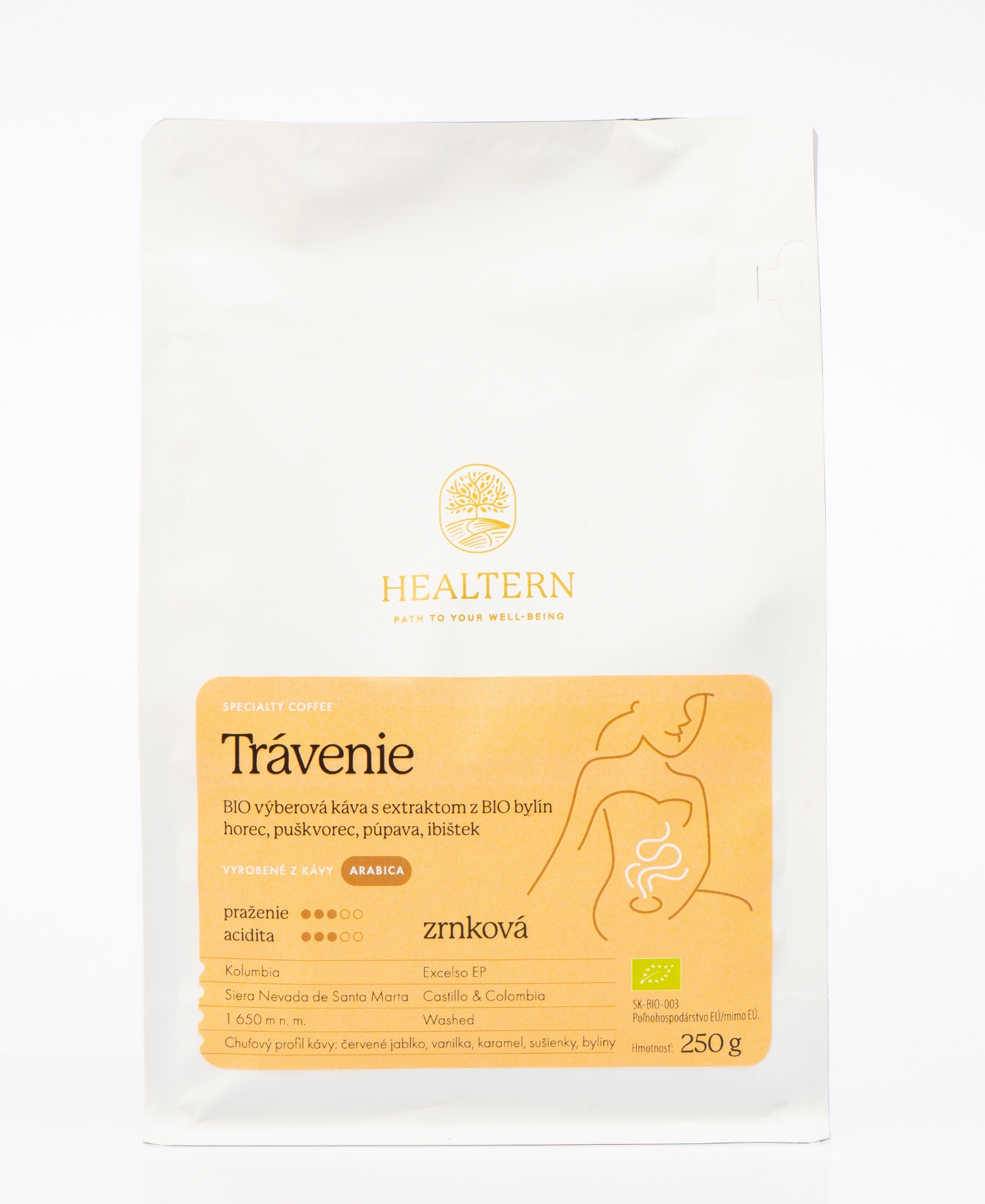 Káva HEALTERN trávenie 250g BIO zrnková