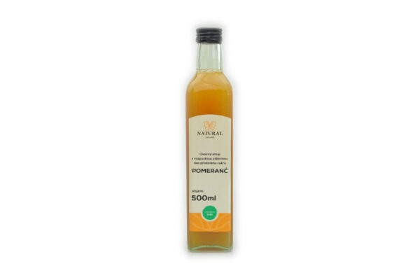Ovocný sirup s rozpustnou vlákninou bez pridaného cukru - Pomaranč 500ml