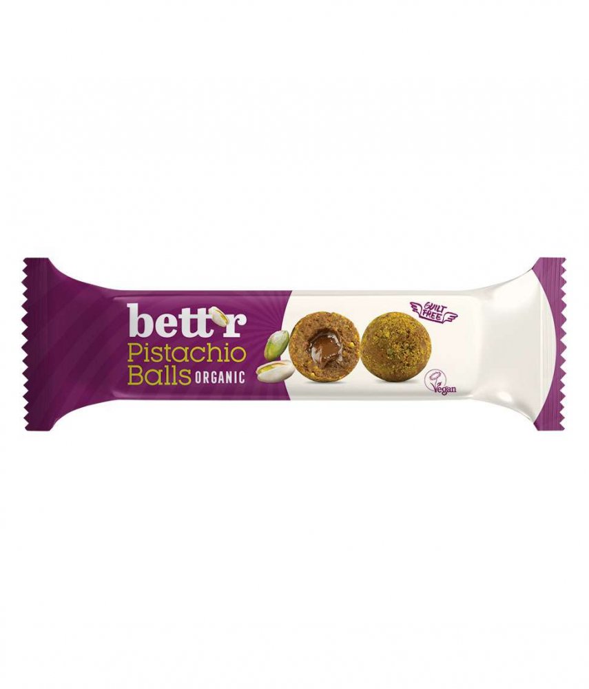 Bett´r ovocné guličky s pistáciovou náplňou 3x15g BIO