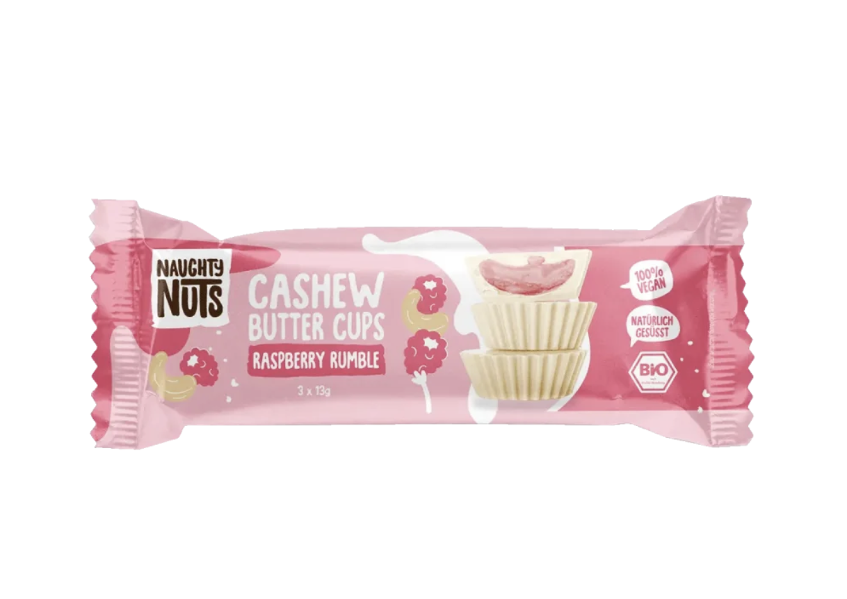 Naughty nuts košíčky s malinovou a kešu náplňou 3x13g BIO