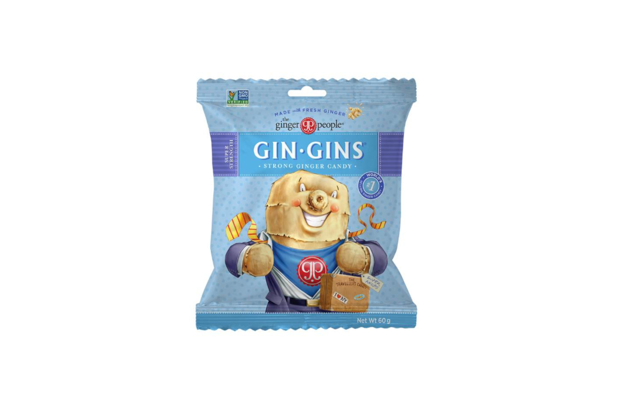 Gin Gins super silné zázvorové cukríky Ginger people 60g