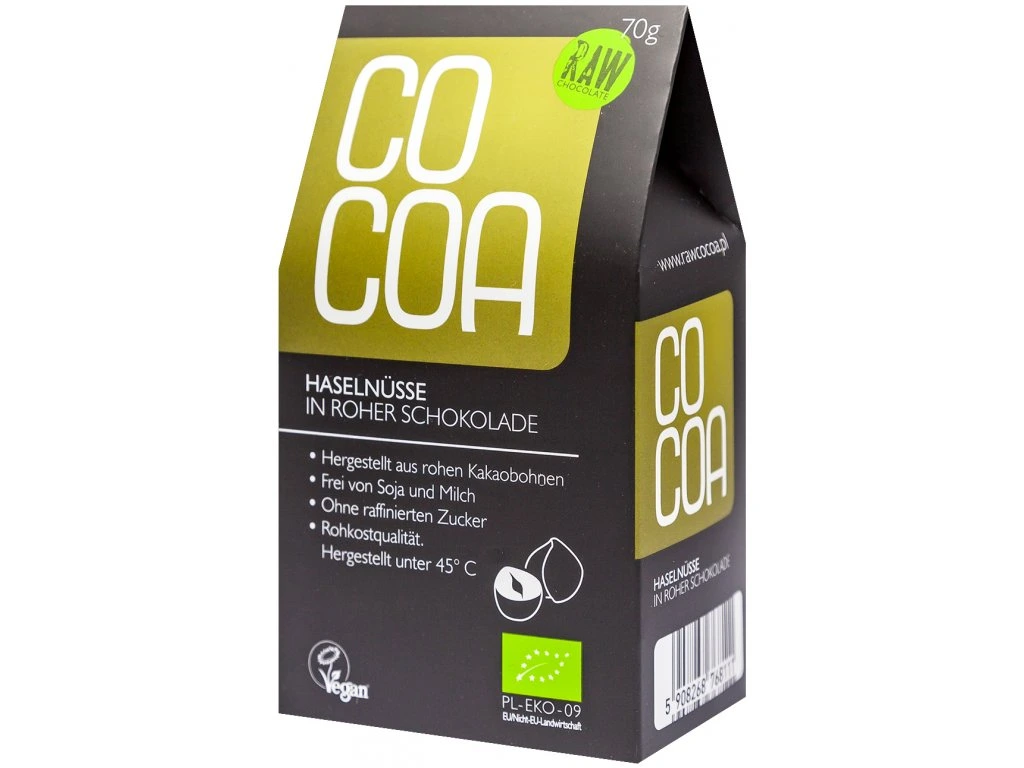 Lieskovce v RAW čokoláde BIO 70g