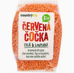 Šošovica červená celá lúpaná BIO 500g
