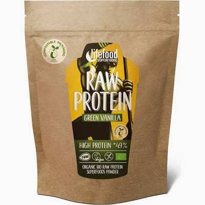 Proteín vanilkový s mladým jačmeňom RAW 450 g BIO Lifefood