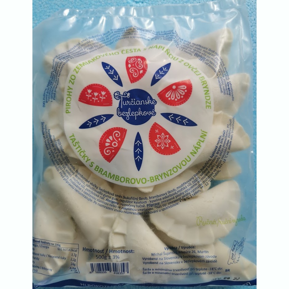 Pirohy bezlepkové zo zemiakového cesta so zemiakmi a ovčou bryndzou 500 g
