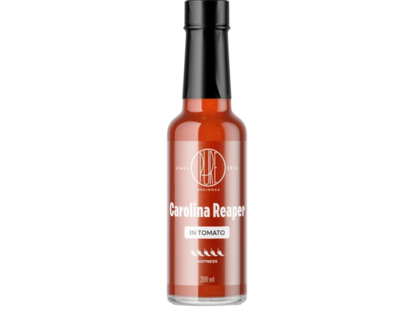 Omáčka pálivá z paradajok s chilli papričkou Carolina Reaper 200 ml Brainmax