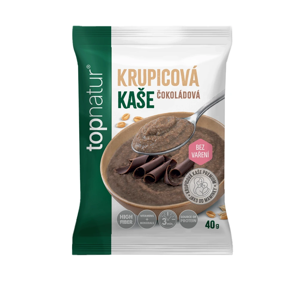 Kaša krupicová s príchuťou čokolády 40 g Topnatur